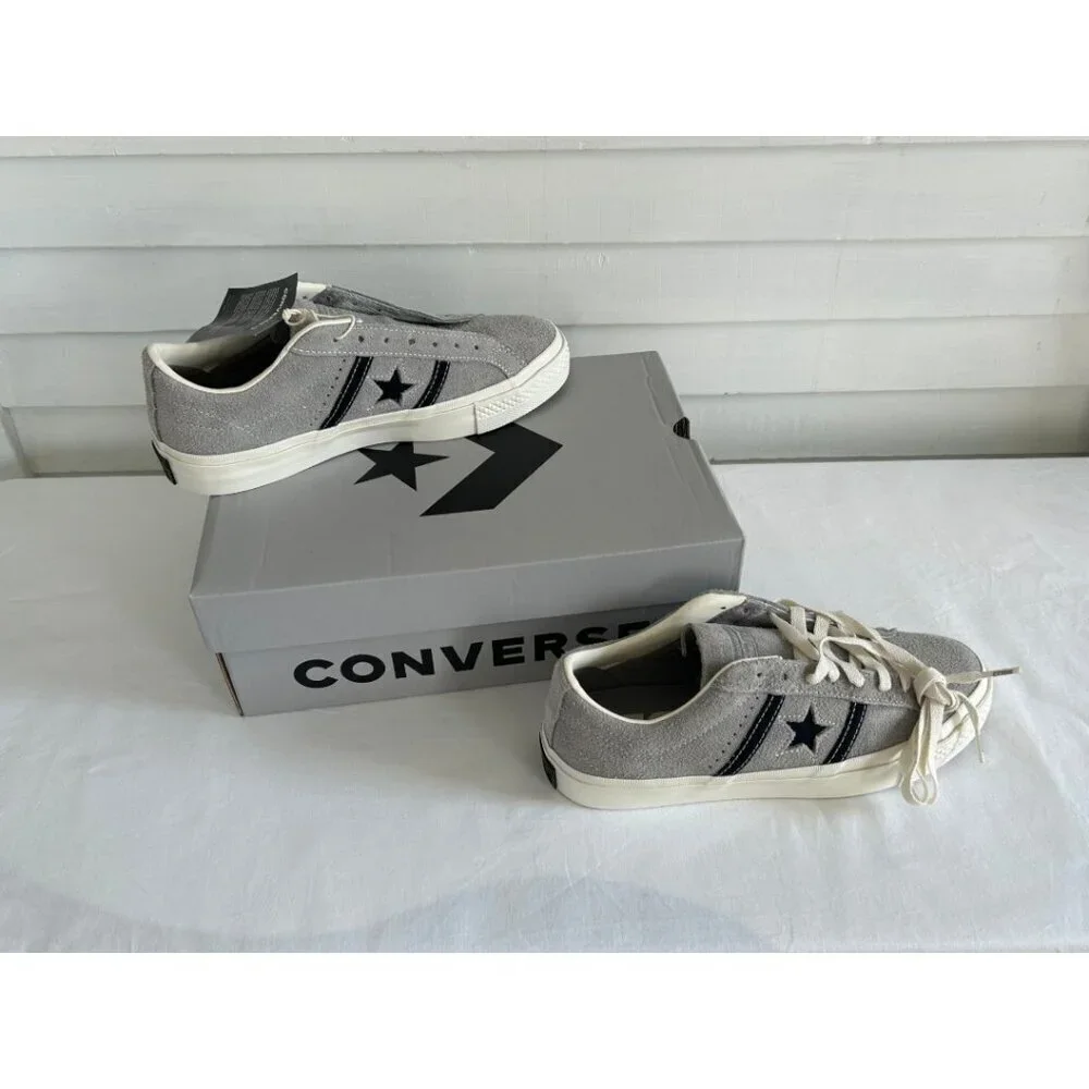 NWT Converse Mens One Star Academy Pro Suede Gray Low Sneakers Lace Up‎ Size 7
